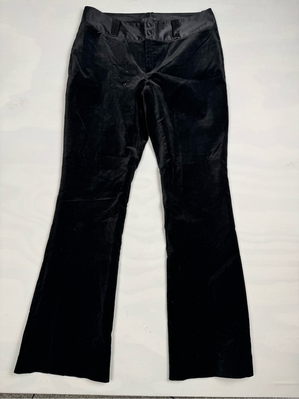 Banana Republic Martin Fit Stretch Bootcut Velvet Dress Pants Black Women’s 10